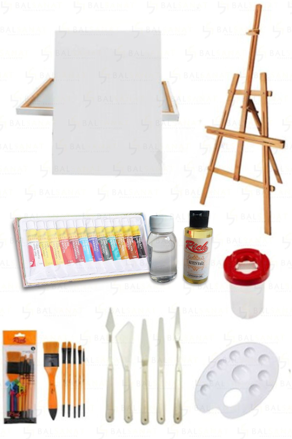 bal sanat sovale yagli boya seti 35x50 set fiyati yorumlari trendyol