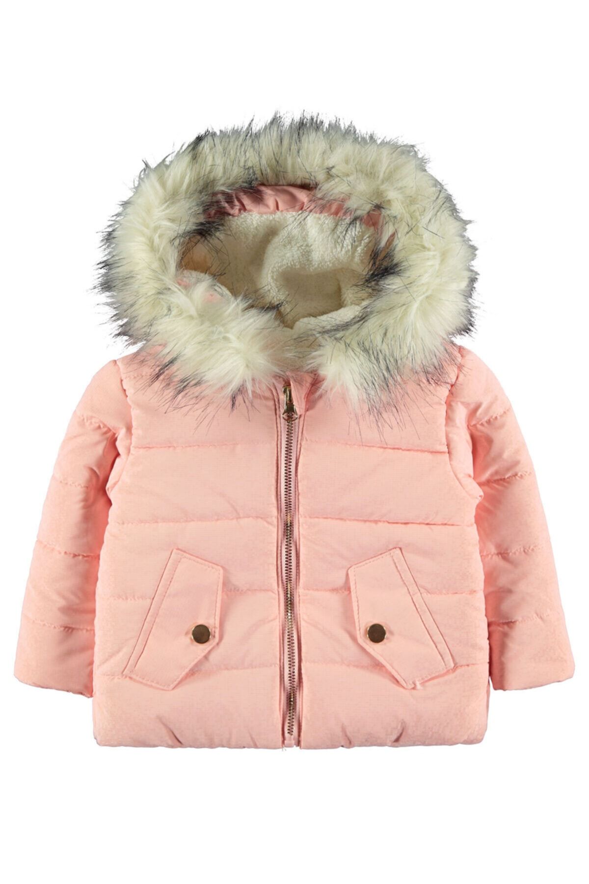 civil baby kiz bebek kapusonlu mont 6 18 ay pudra pembe fiyati yorumlari trendyol
