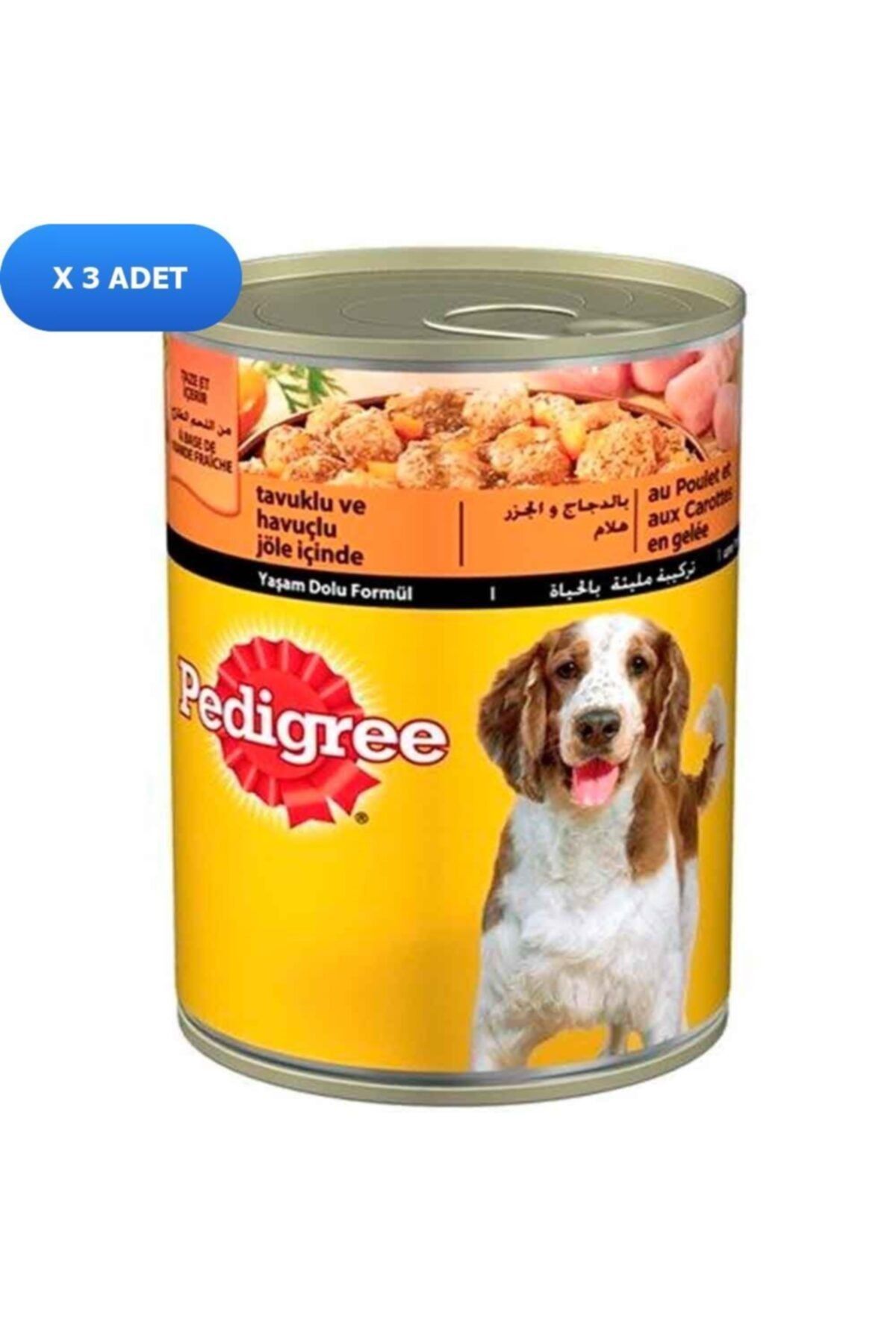 Pedigree Jöle Içinde Tavuklu Yetişkin Köpek Konservesi 400 gr (3 Adet)