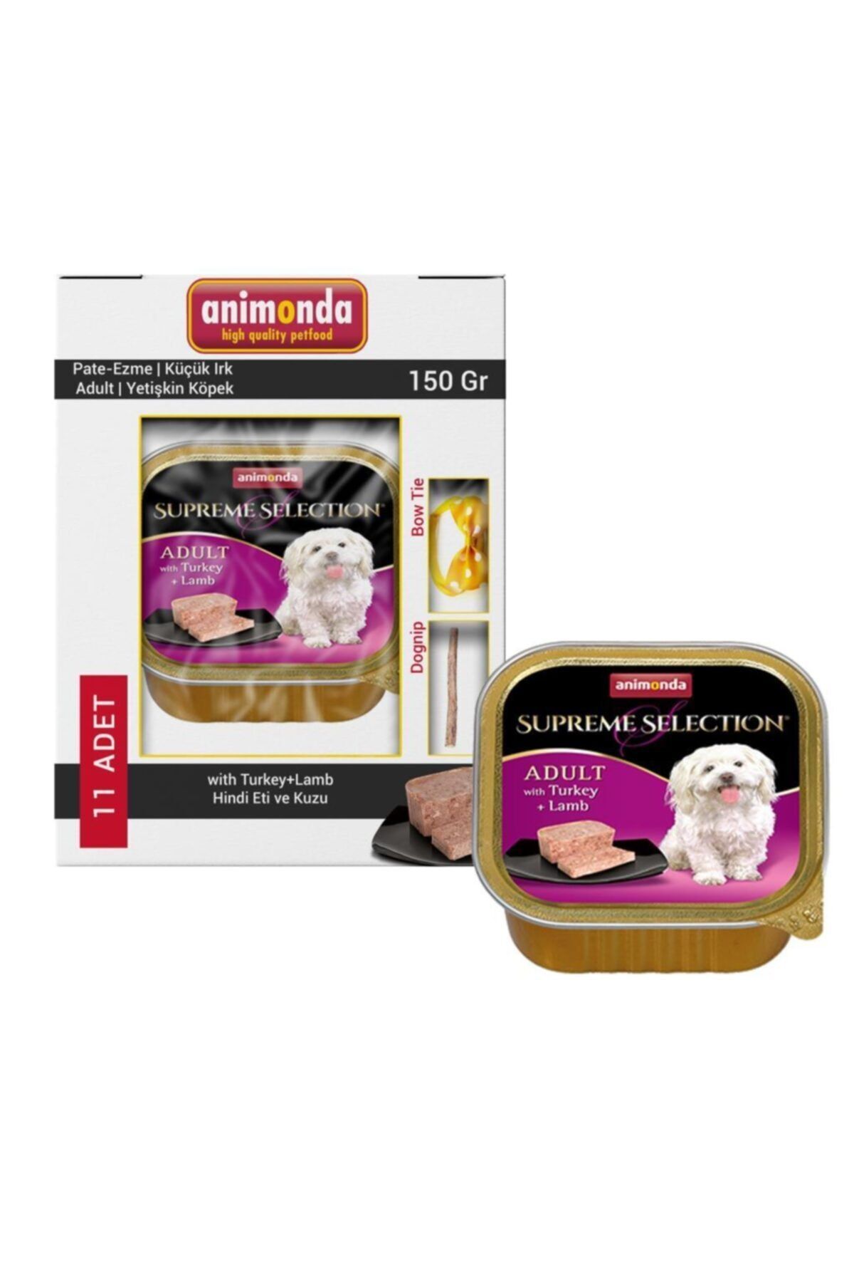 Animonda Hindili Ve Kuzulu Ezme Köpek Konservesi 11x150 gr