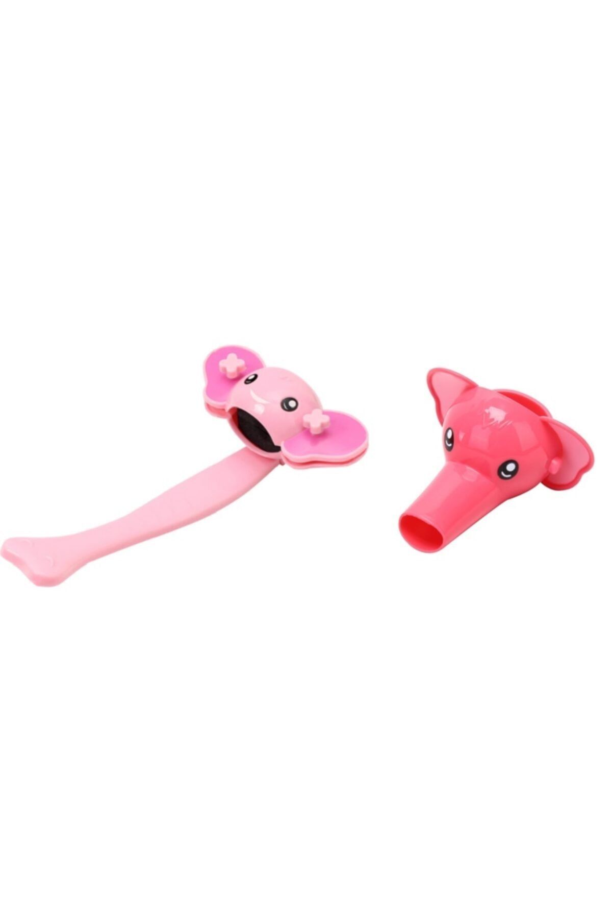 Okyanushop Pembe Fil Figürlü Çocuklar Için Sevimli 2'li Musluk Uzatma Takımı