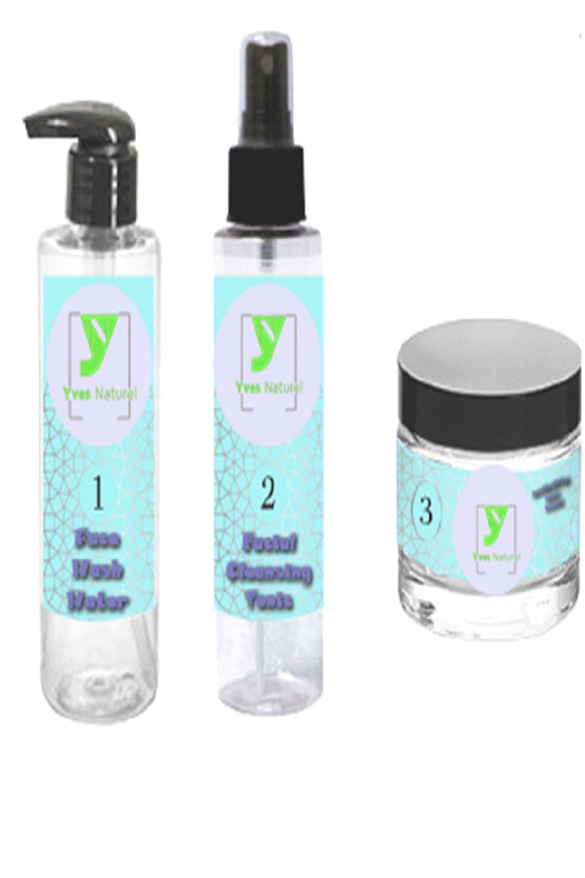 Yves Naturel Hyaluronic Acid Krem Yüz Temizleme Suyu & Tonik 3'ü 1 Arada