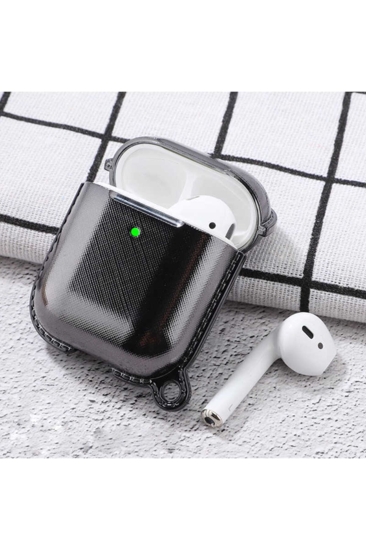 CoverStation Airpods 2. Nesil Wiwu Grace Electroplate Darbe Düşürmeye Karşı Dayanıklı Askılı Karbon Tasarım Kılıf