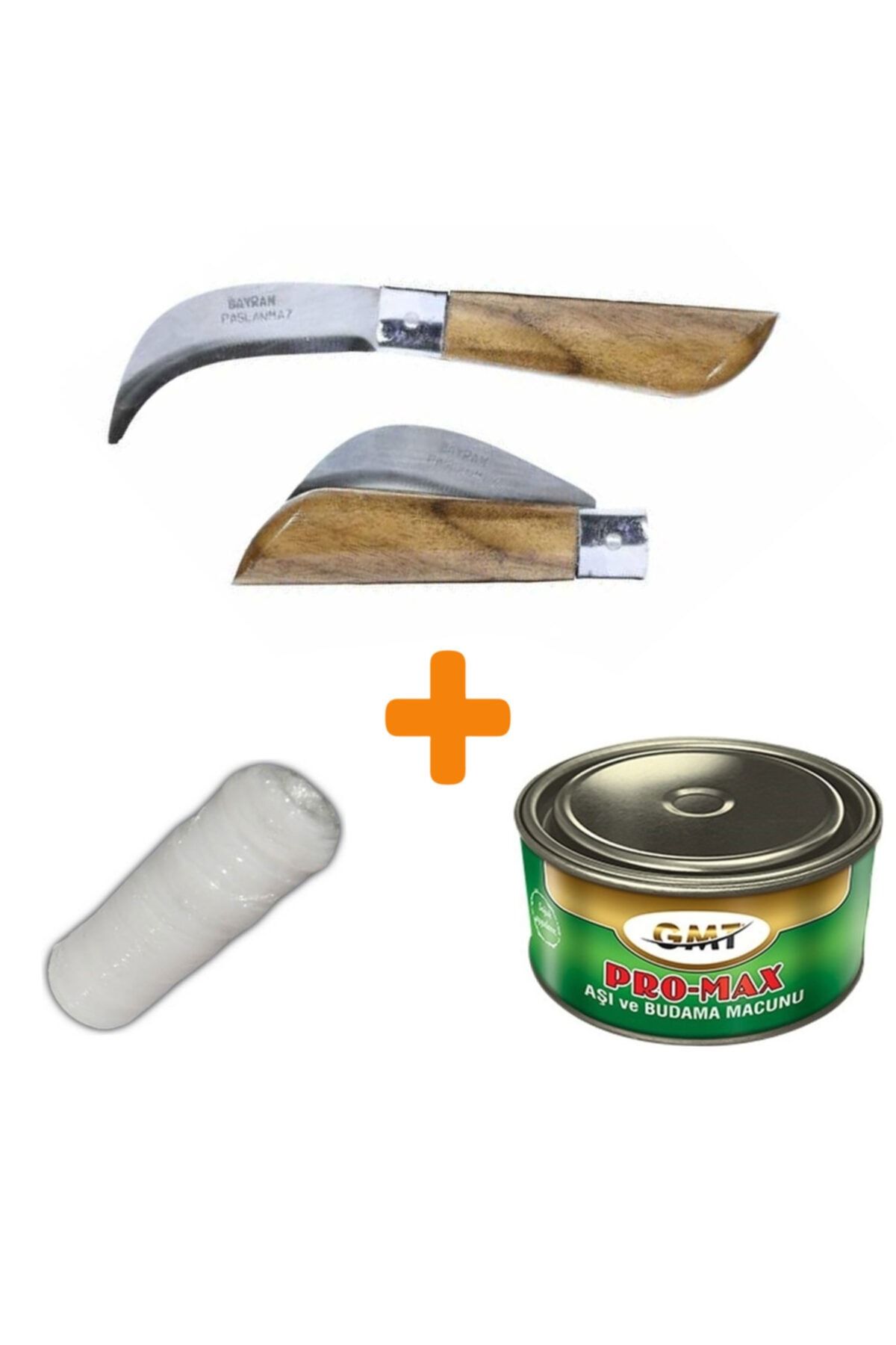 BAYRAM Aşı Bıçağı 22 Cm No:3 + Aşı Macunu + Aşı Bandı (3'lü Paket)