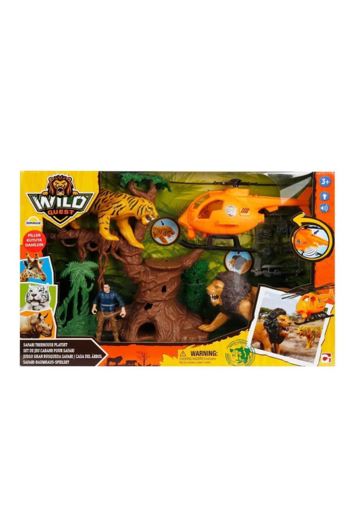 Sunman Wild Quest Sesli ve Işıklı Safari Oyun Seti 49205