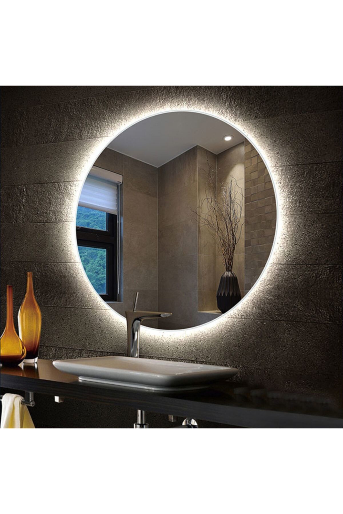 toprak dekor ledli banyo makyaj aynasi 50 cm fiyati yorumlari trendyol