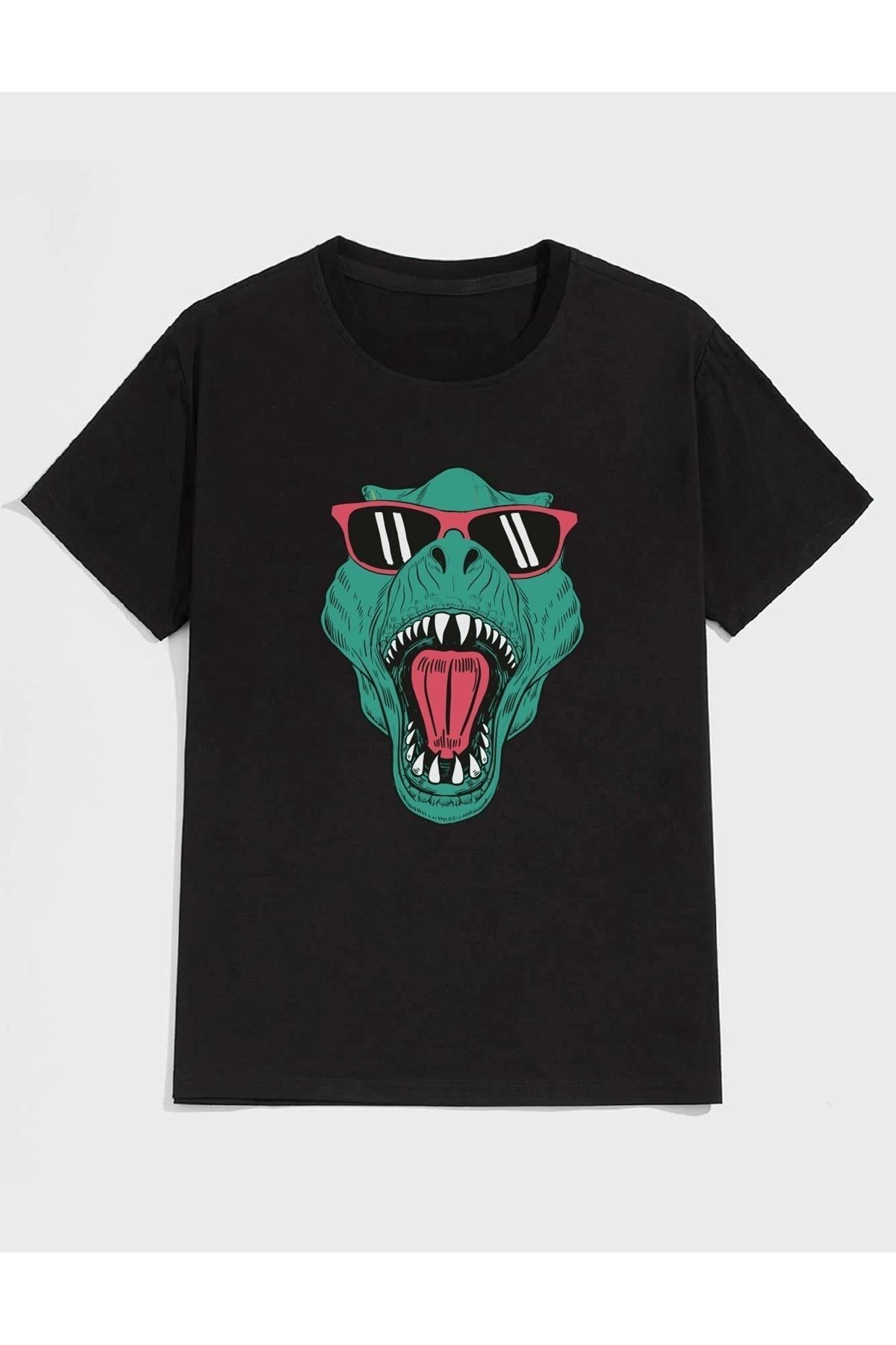 Deocept Unisex Dinosaur Printed Oversize T shirt Trendyol