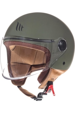 Yarım Kask Kask Jet Street Mat Yeşil Image 0