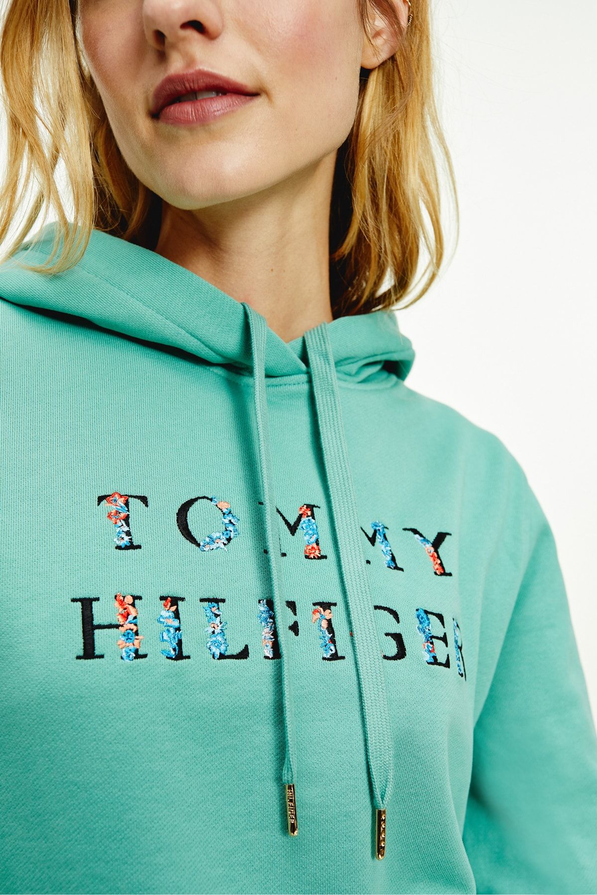 Green tommy hilfiger sweatshirt on sale