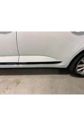Renault Megane Uyumlu 4 Yan Kapı Çıtası Kapı Koruma Parlak Siyah Image 1
