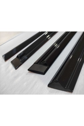 Renault Megane Uyumlu 4 Yan Kapı Çıtası Kapı Koruma Parlak Siyah Image 3