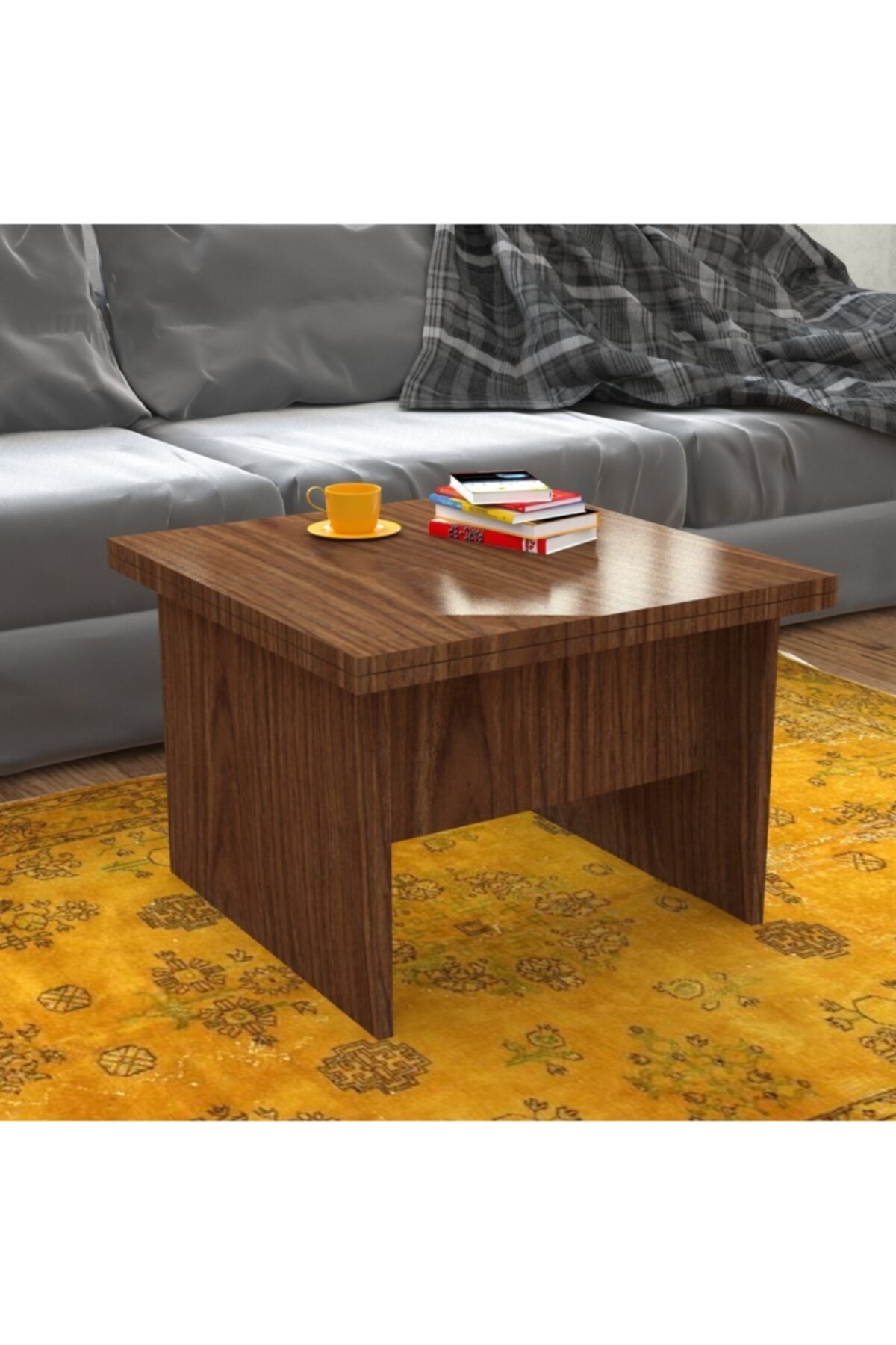 erahome akilli sihirli masa yemek masasi cok amacli orta sehpa 140 cm ceviz fiyati yorumlari trendyol