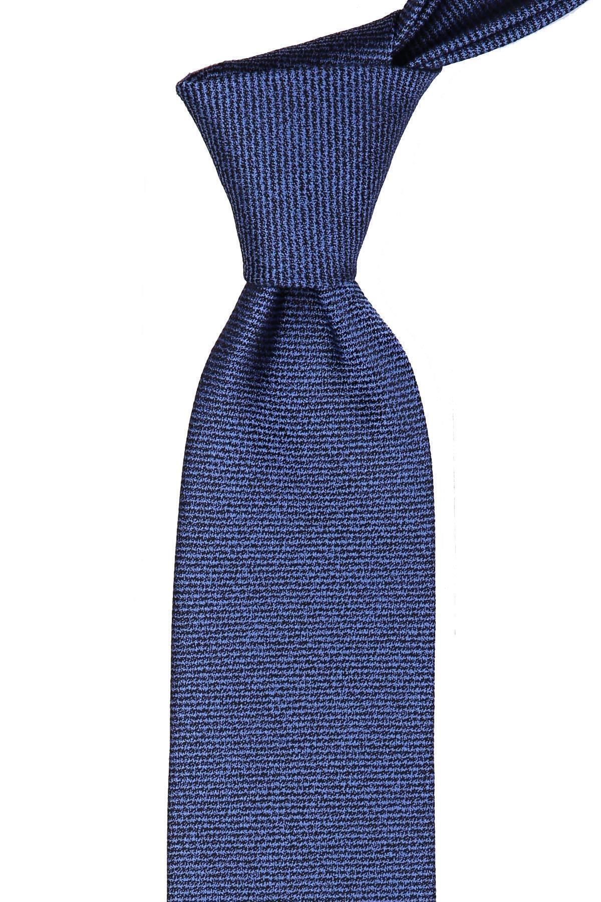 Kravatkolik Mavi Kum Desen Mendilli Klasik Kravat Kk9291