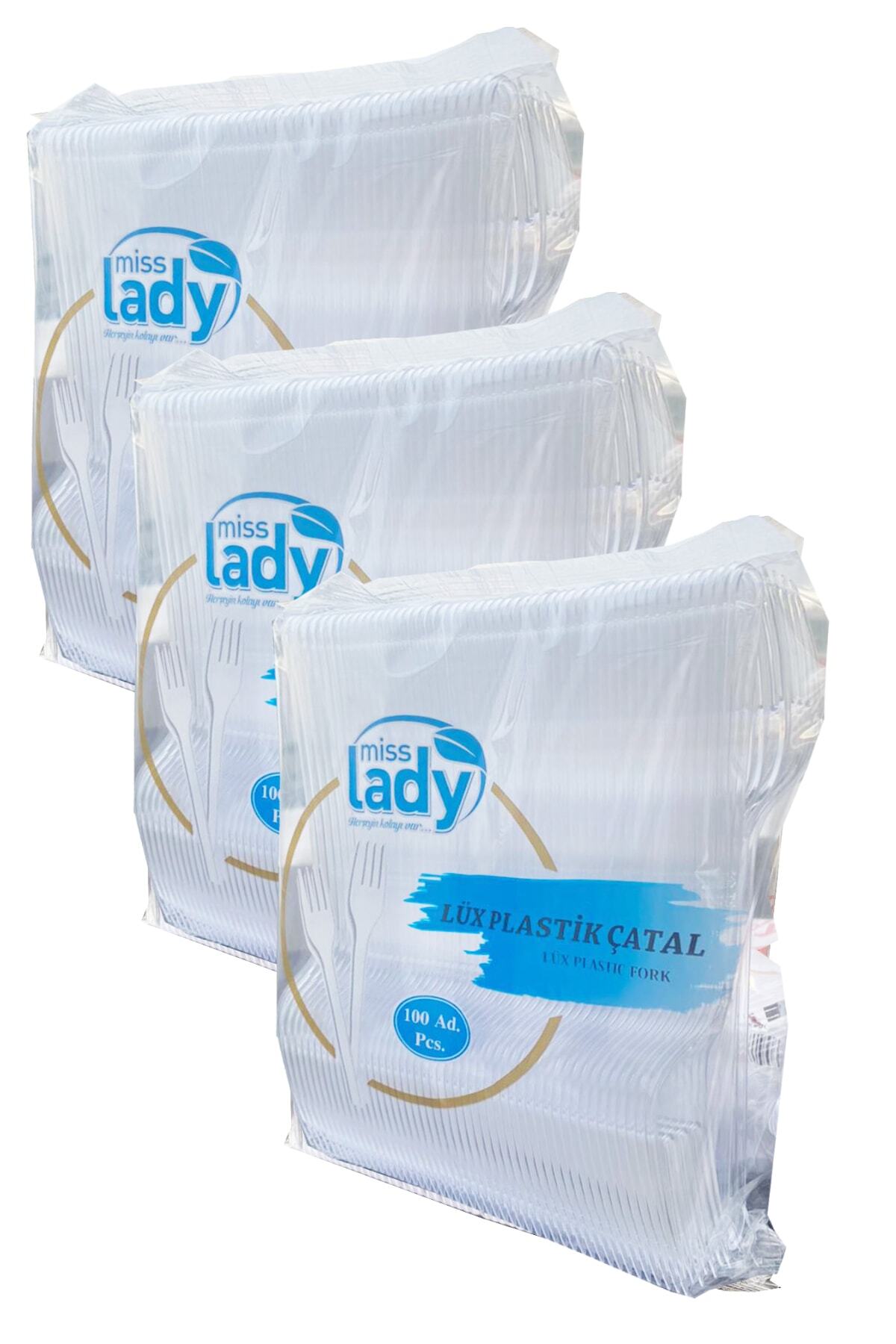 Miss Lady Lüx Plastik Çatal 100 Adet X3