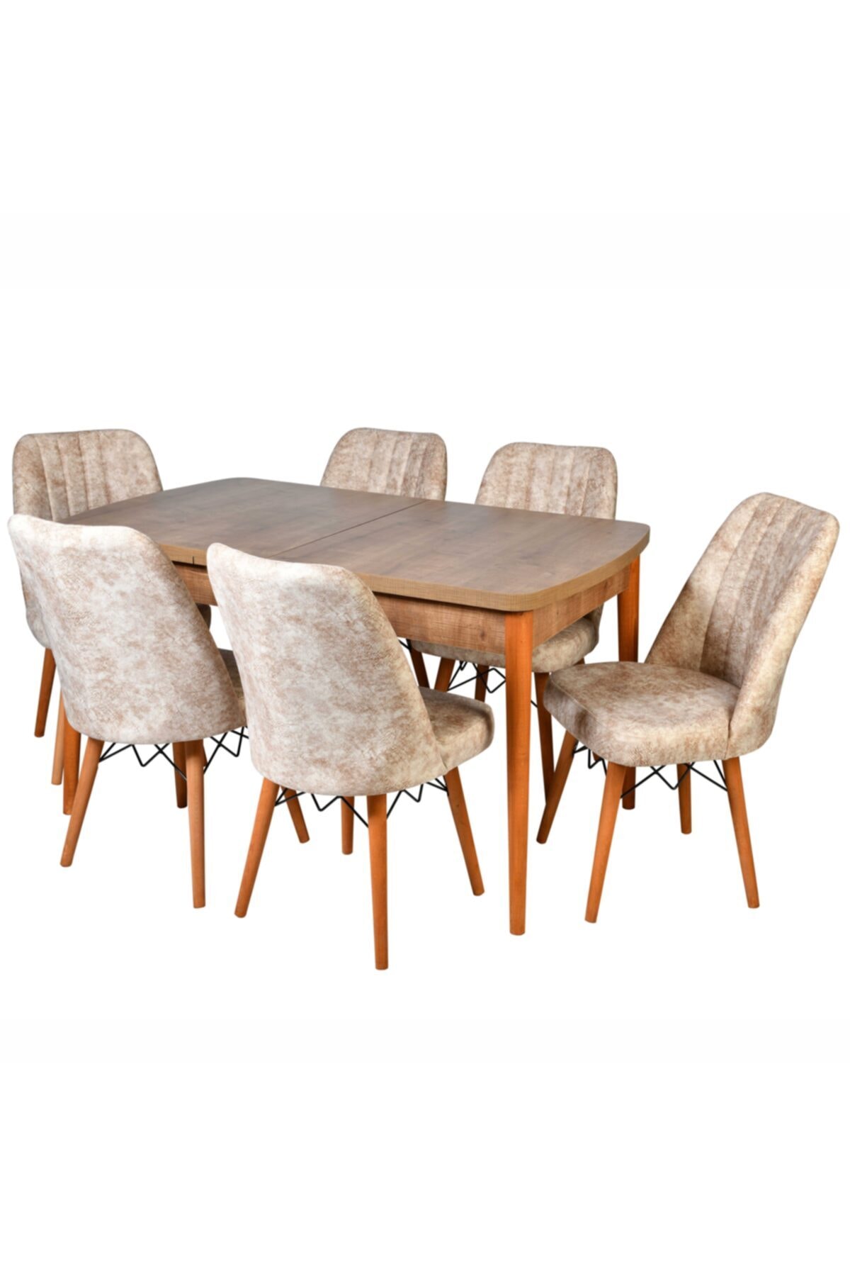 Efe Gold Kelebek Açılır 6 Kişilik Yemek Masası