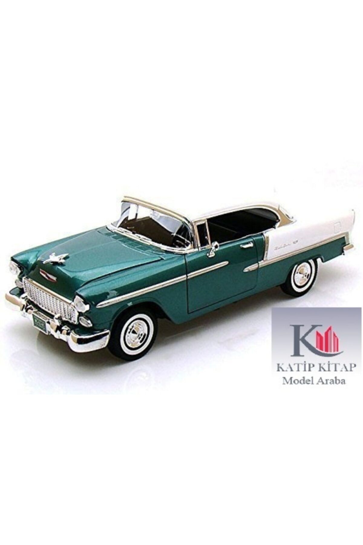 Motor Max Motormax 1955 Chevrolet Bel Air 1/18 Yeşil-beyaz Model Araba
