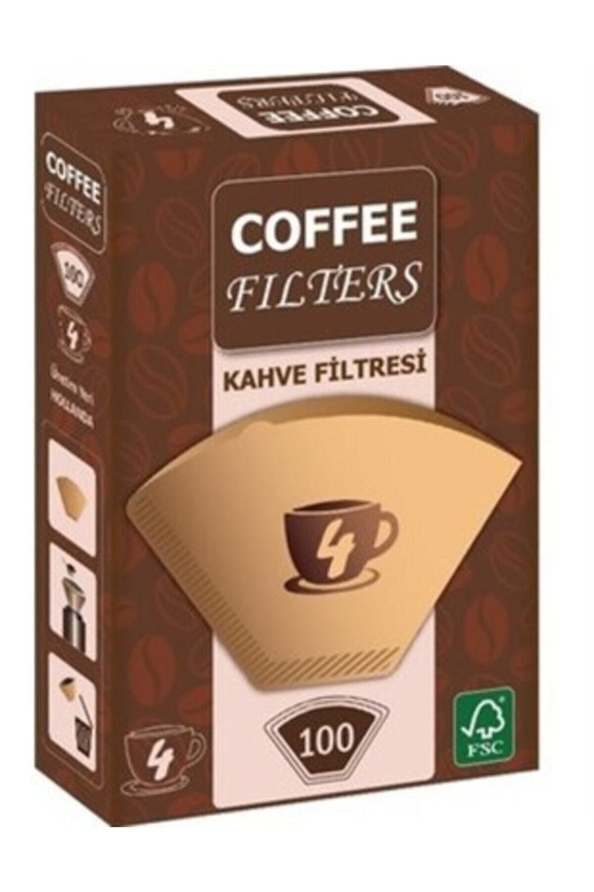 Coffee Filters Filtre Kahve Kağıdı Brown No:4 100'lü