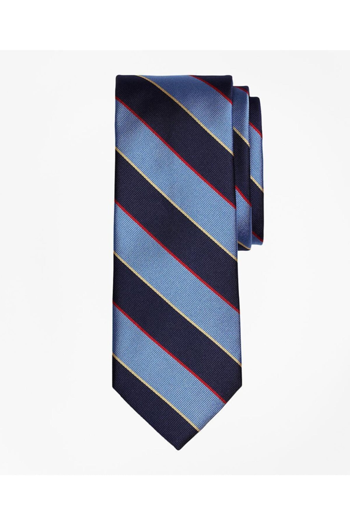 BROOKS BROTHERS Erkek Açık Mavi Çizgili Repp Kravat