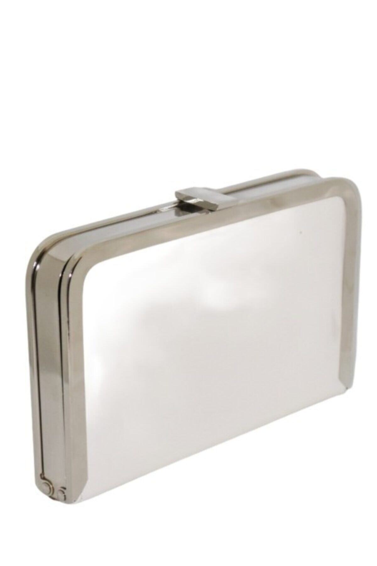 weem bag Tablet Beyaz Rugan Abiye Çanta