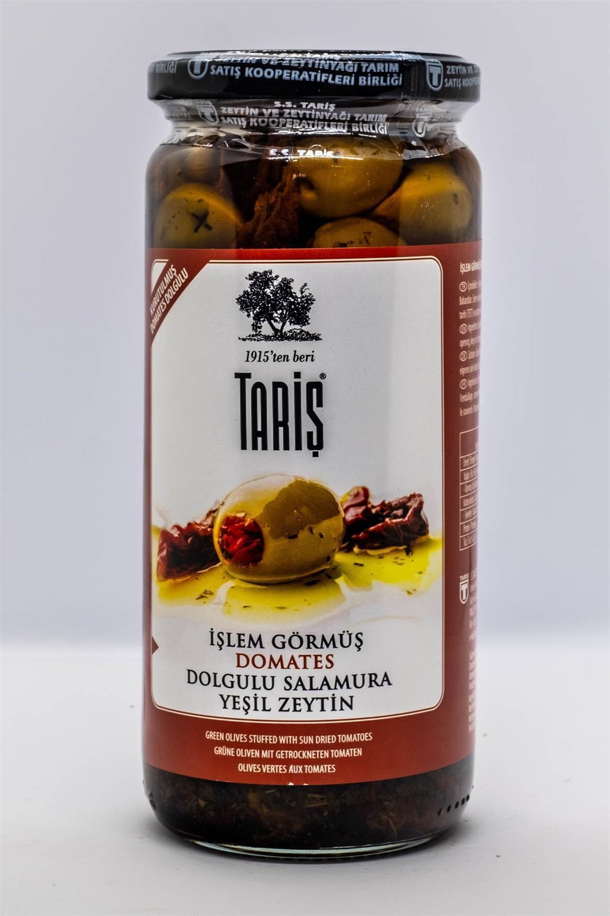 Tariş Domates Dolgulu Yeşil Zeytin 500 Cc