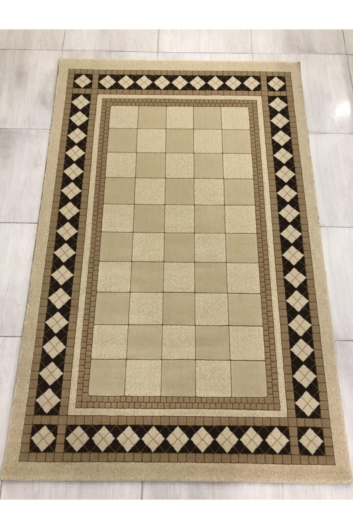 saray hali sembol kahve krem hali 10626 rv 150x230 fiyati yorumlari trendyol