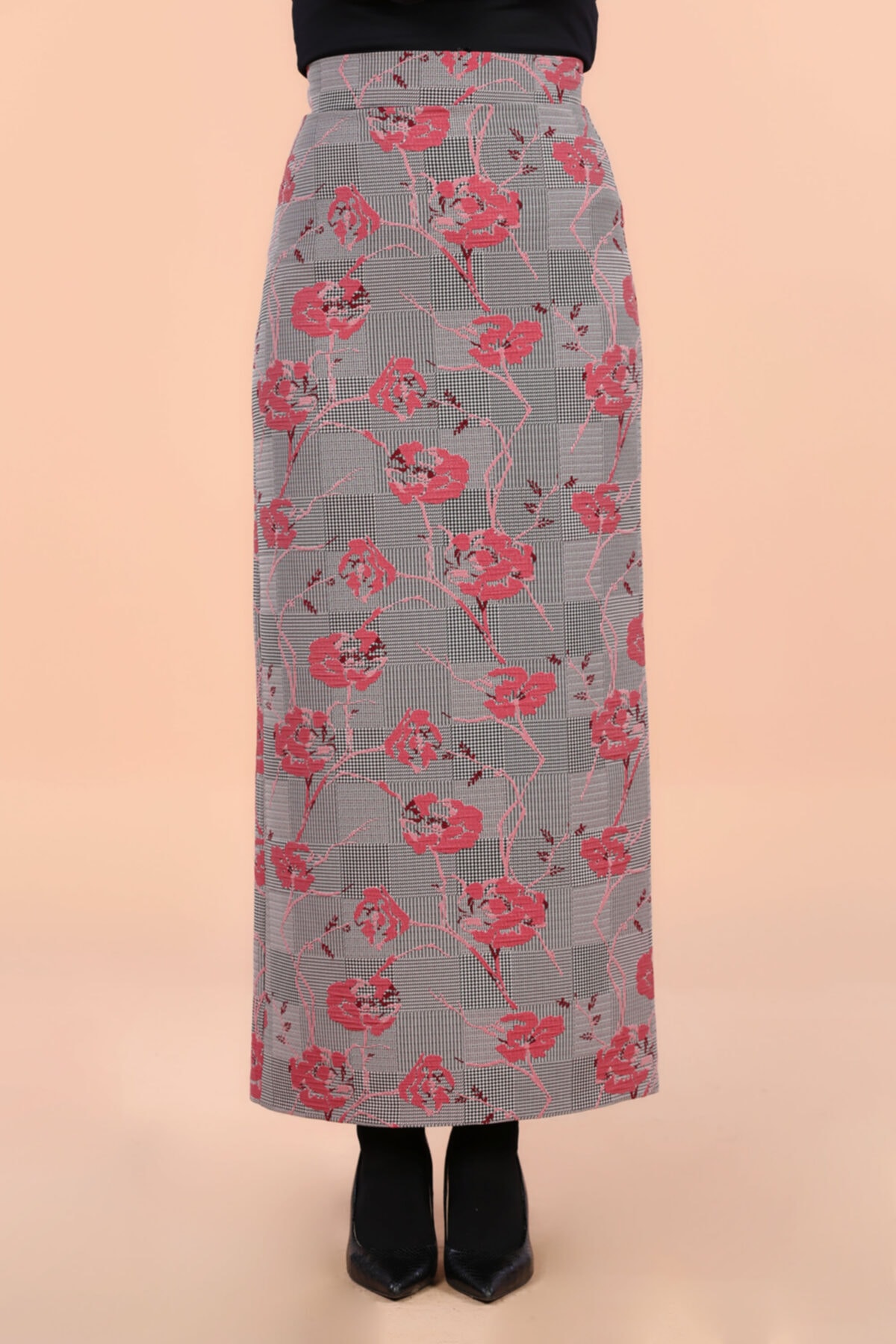 Tekbir Kadın Pembe Tesettür Etek