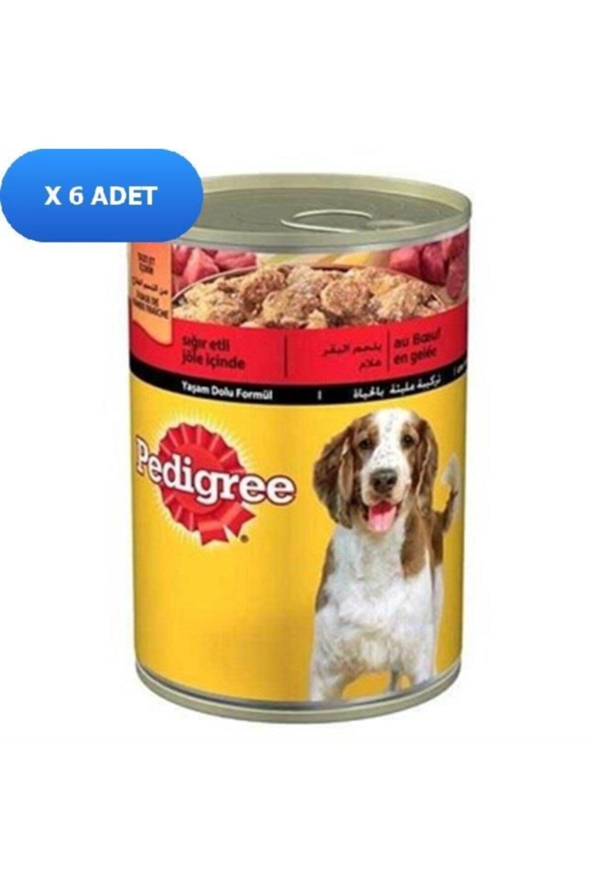 Pedigree Jöle Içinde Biftekli Köpek Konservesi 400 gr (6 Adet)