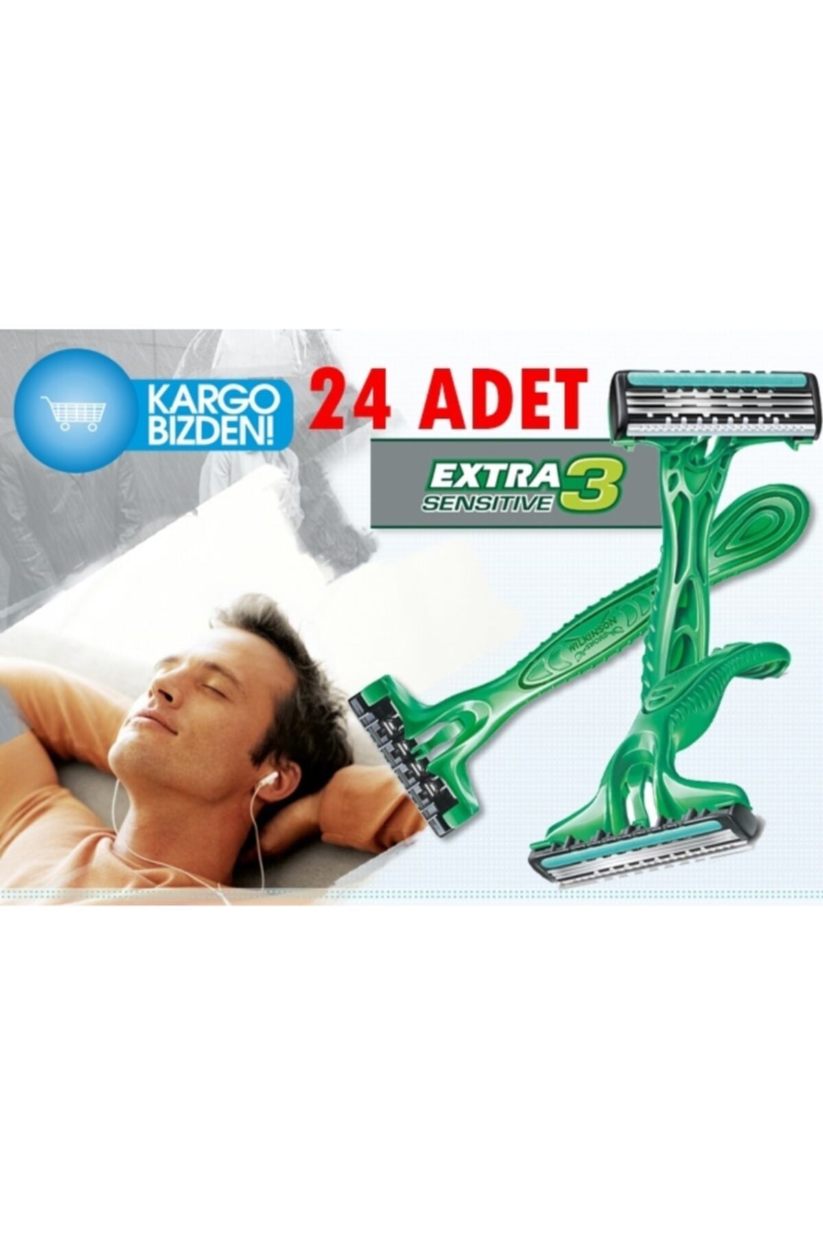 Wilkinson Sword Extra 3 Sensitive Tam 24 Adet !!