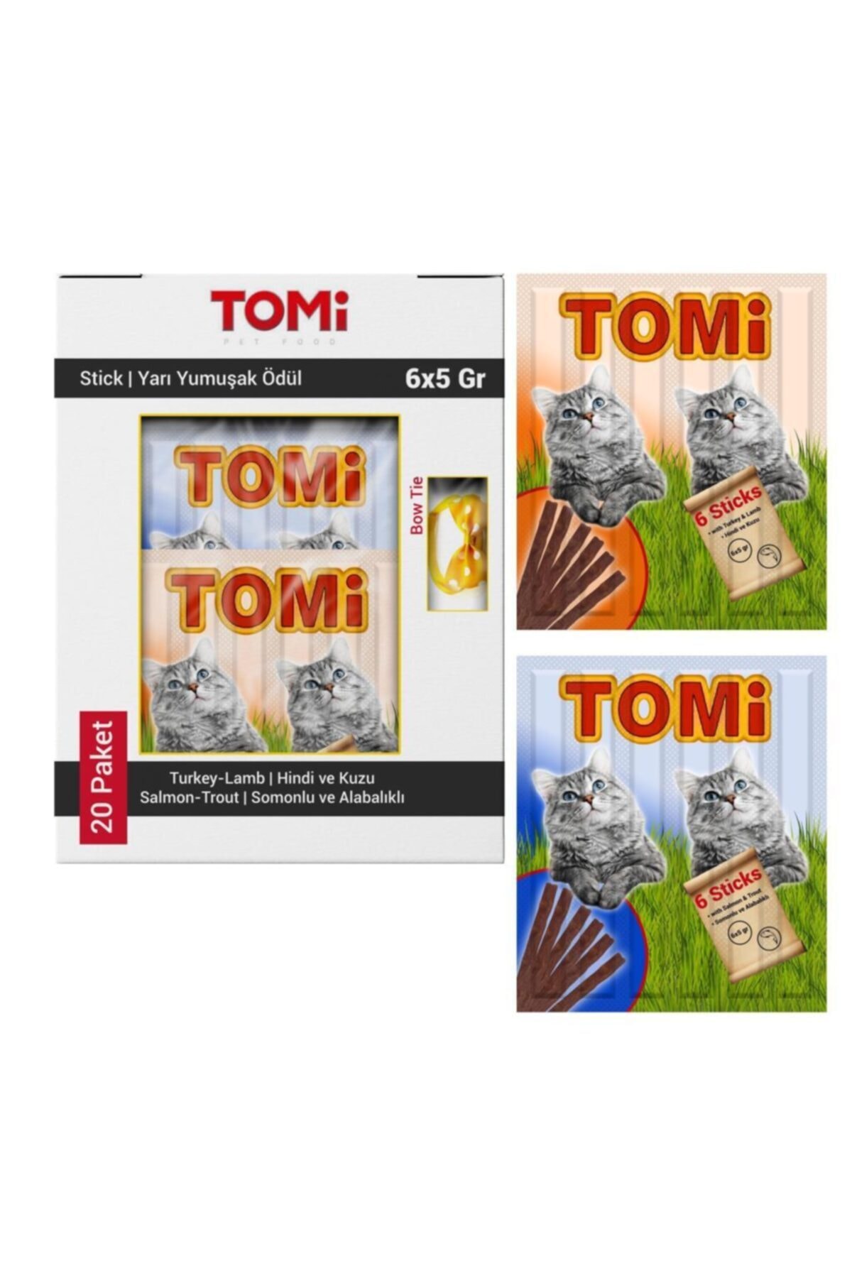 Tomi Karışık Yumuşak Kedi Ödülü 20x30 gr