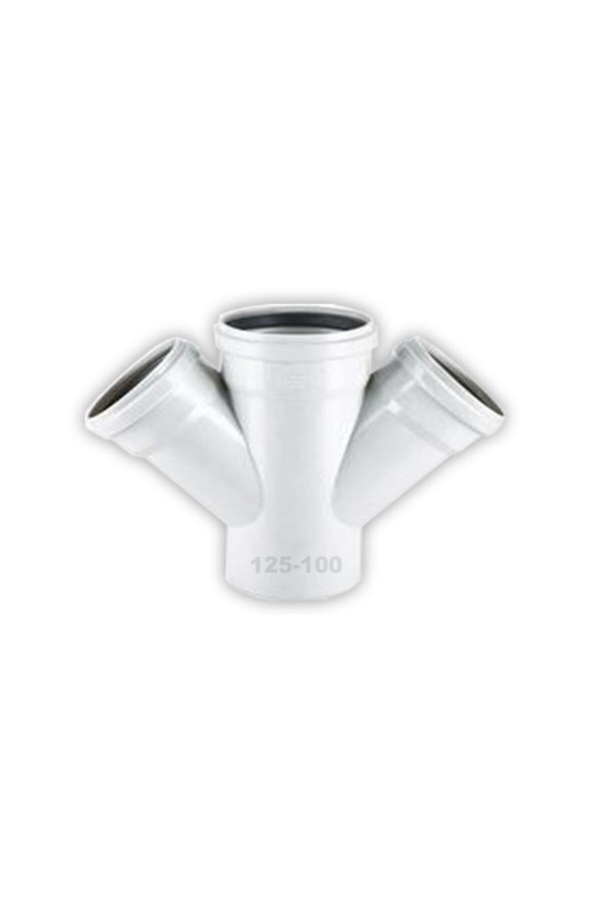 HAKAN PLASTİK 125*110 Pvc Çift Çatal 45 Derece