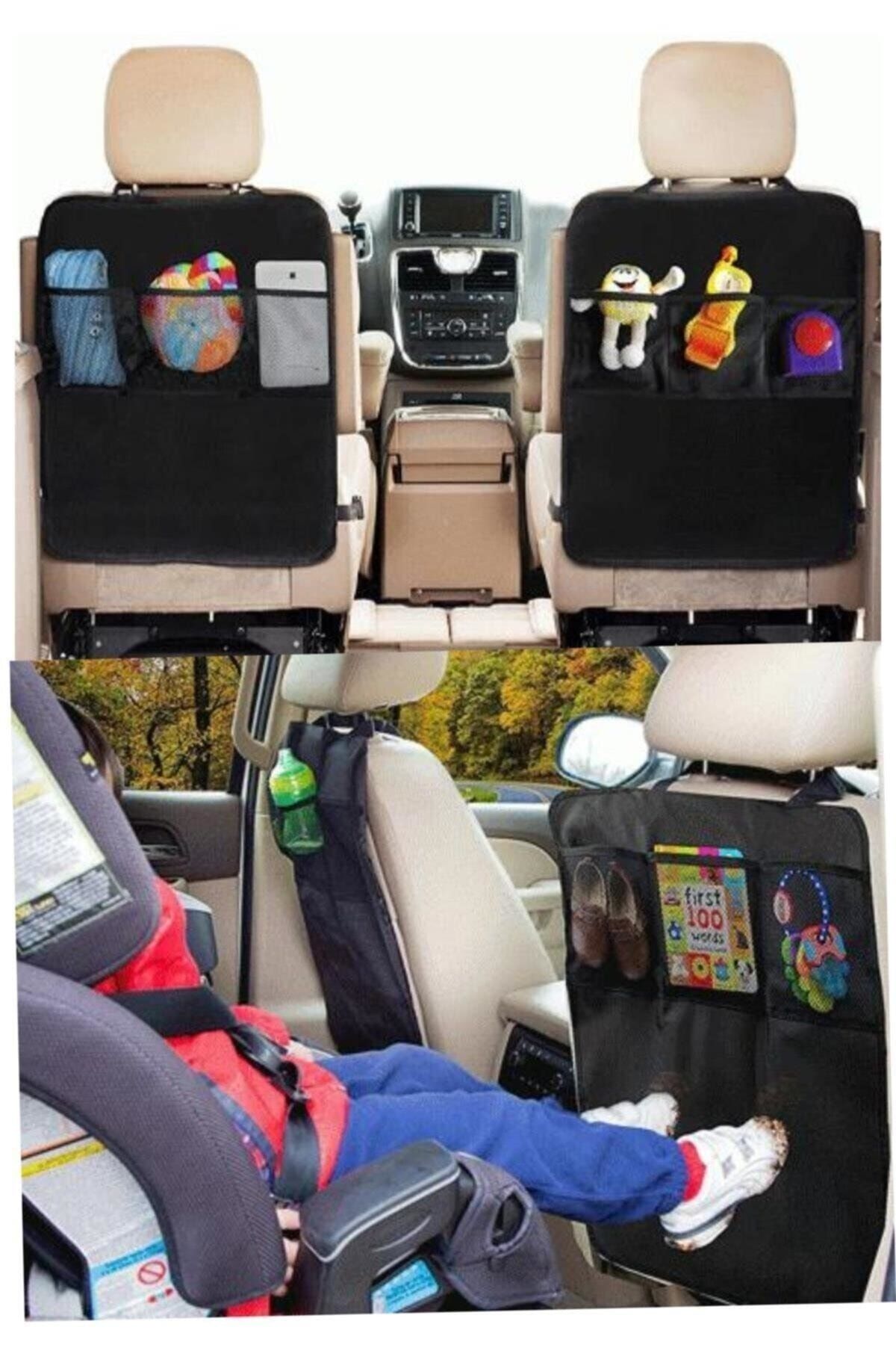 ulbay home collection Araba Koltuk Arkası Koruyucu Kılıf Fileli Cepli Organizer