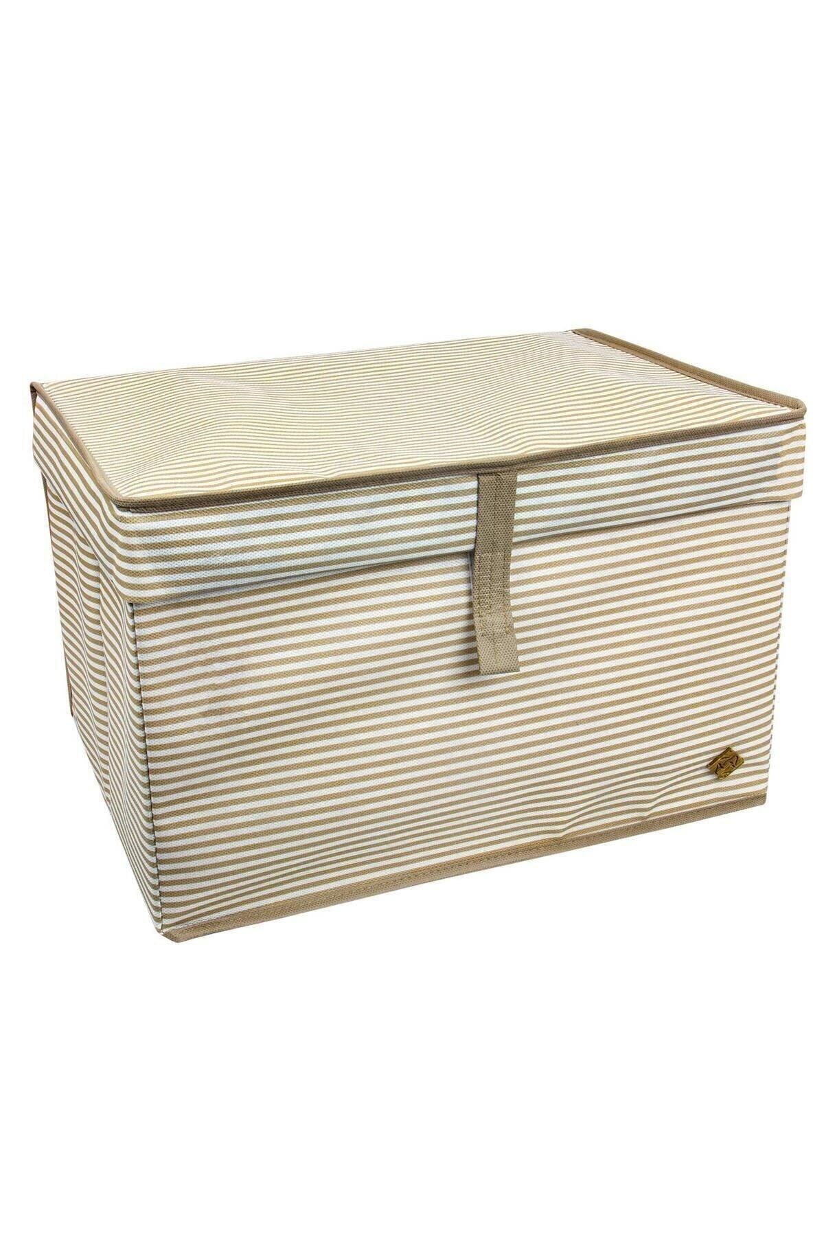 ulbay home collection Kahverengi Çizgili Mini Çok Amaçlı Kutu