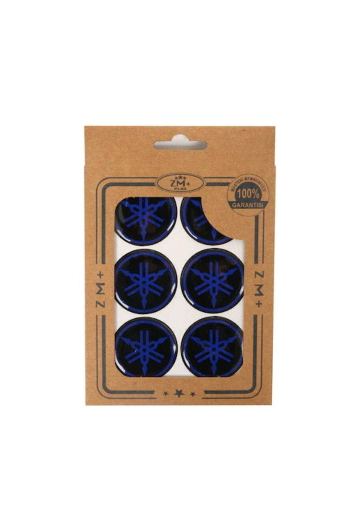 FATİHMOTO Yamaha Koruma Takozu Damla Etiket Sticker Ø39 Mm Siyah-mavi Renk