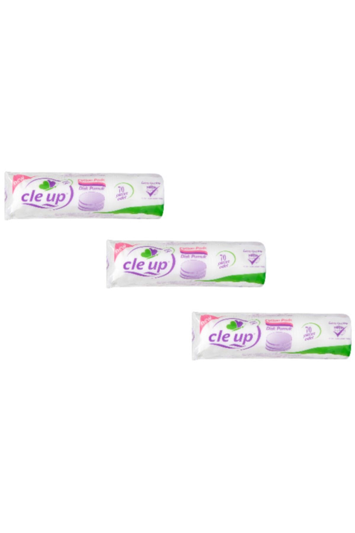 Cle Up Disk Makyaj Pamuğu 70 Adet X 3 Paket