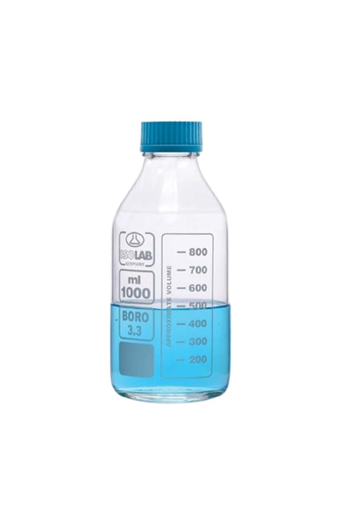 ISOLAB Cam Şeffaf Borosilikat Vidalı Kapaklı Şişe 20000 ml 1 Adet 061.01.920
