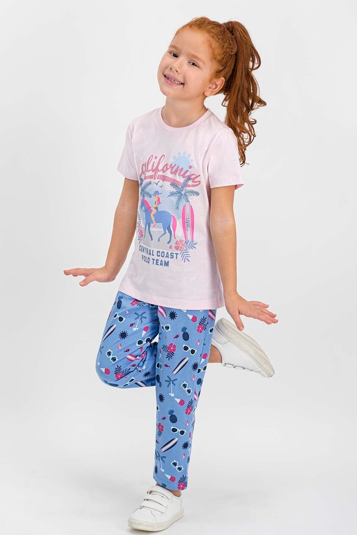 U.s. Polo Assn Lisanslı Krem Kız Çocuk Pijama Takımı