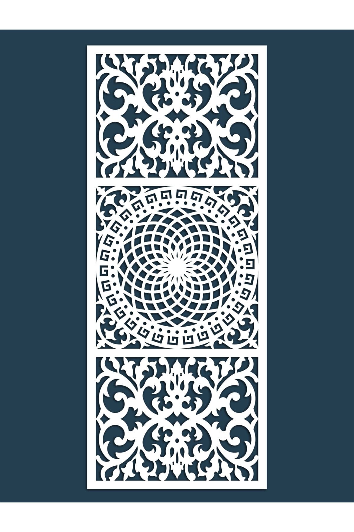 Liar Dekor Liar Ahşap Seperatör (Paravan) - KSP-204 - (10 mm) - (100 cm x 210 cm) - (Beyaz)