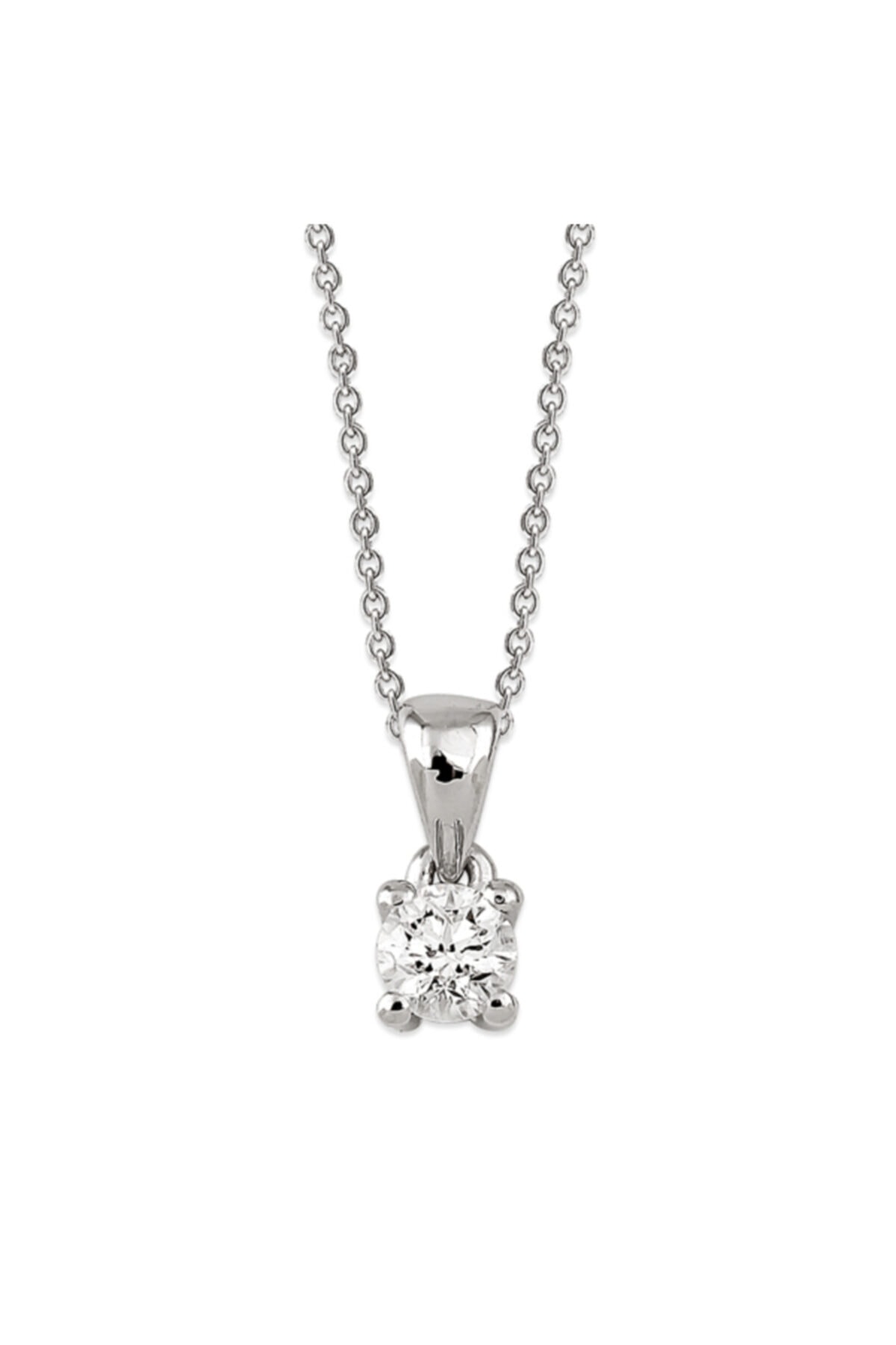 Barok Diamond Kadın Pırlantalı Tektaş Kolye 0.34ct 18 Ayar