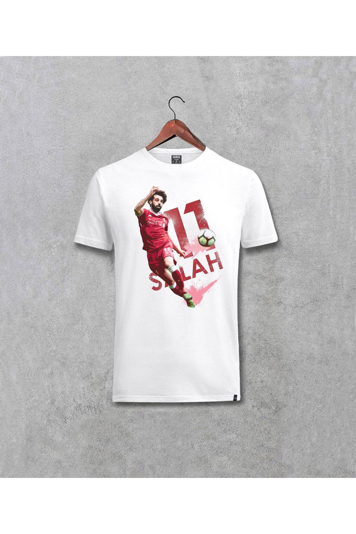 Darkia Muhammed Salah Liverpool Design Printed White T Shirt
