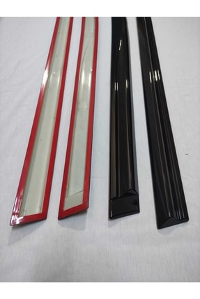 Renault Megane Uyumlu 4 Yan Kapı Çıtası Kapı Koruma Parlak Siyah Image 4