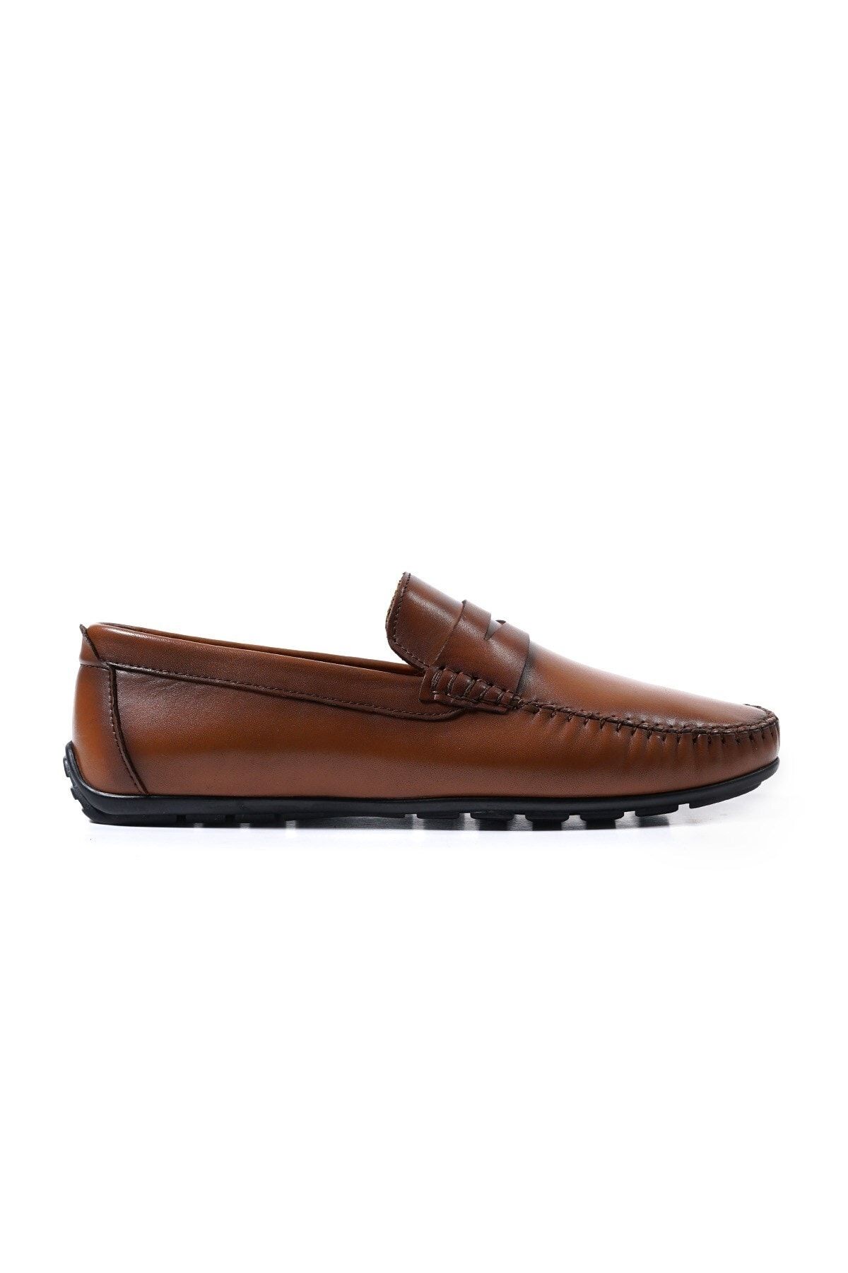 Tan daily genuine discount leather loafers shoes
