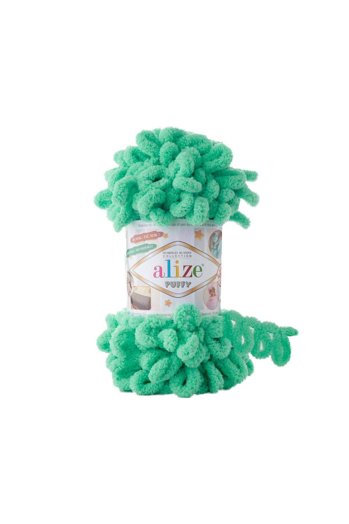 Alize Puffy Finger Knitting Yarn 741 Cyan - Trendyol