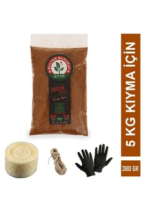 Geleneksel Sucuk Yapım Seti 5 Kg Kıyma Için (380g Sucuk Baharatı+5m Bağırsak+bağlama Ipi+eldiven) Image 0
