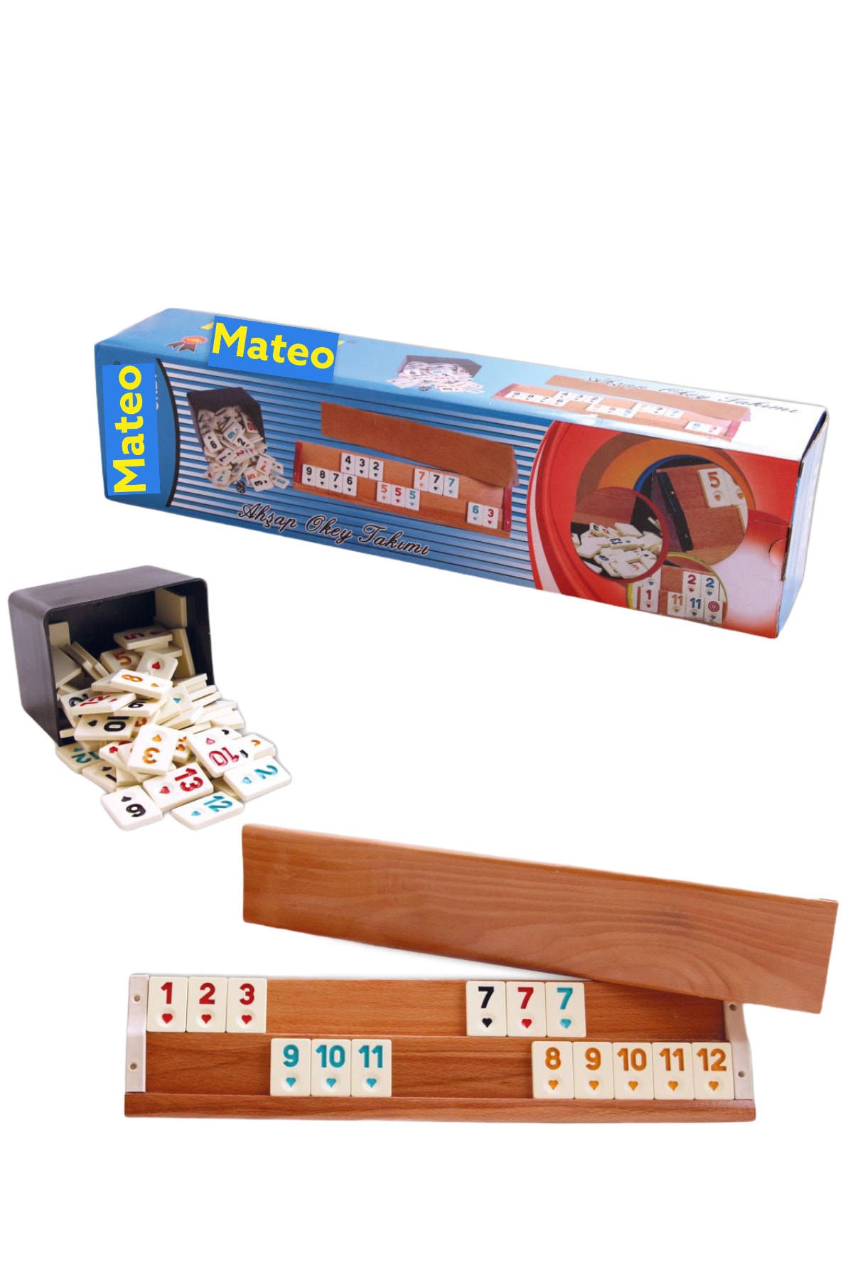 MATEO Ahşap Okey Takımı
