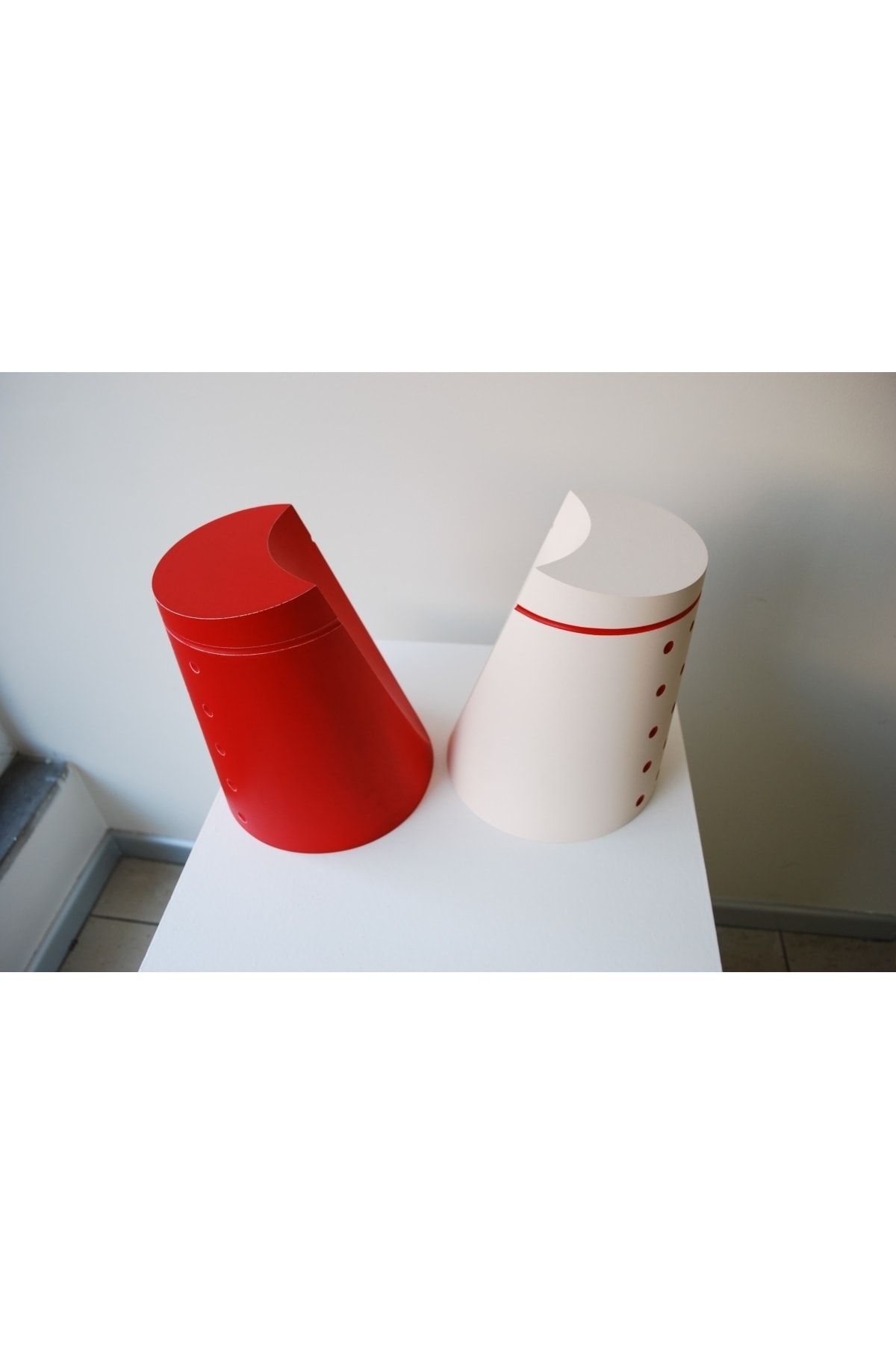 Rahmi Gedik Ritim Serisi Red Seramik Heykel 26x50x21 cm