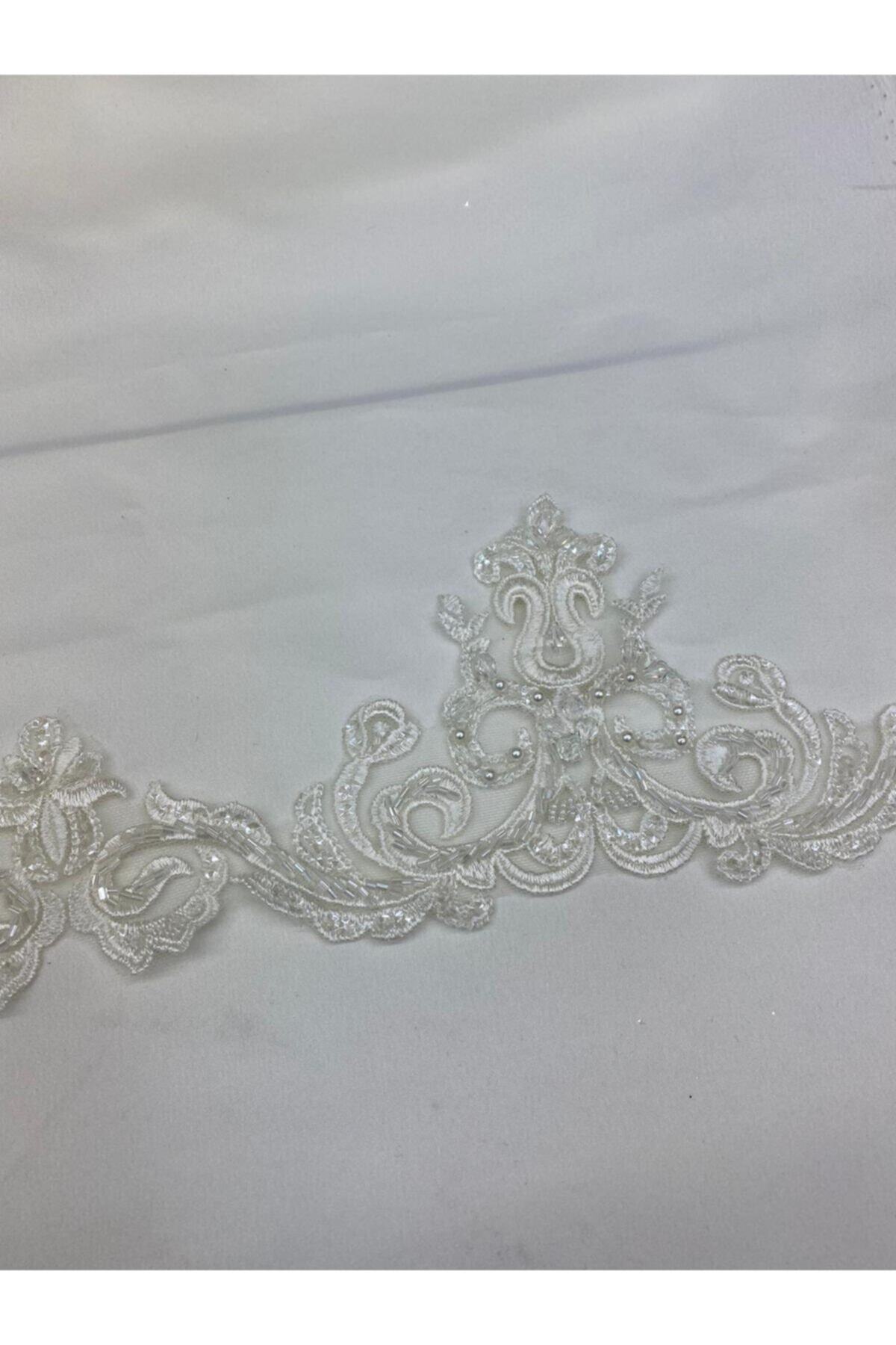 Trend Dantel Boncuklu Kenar