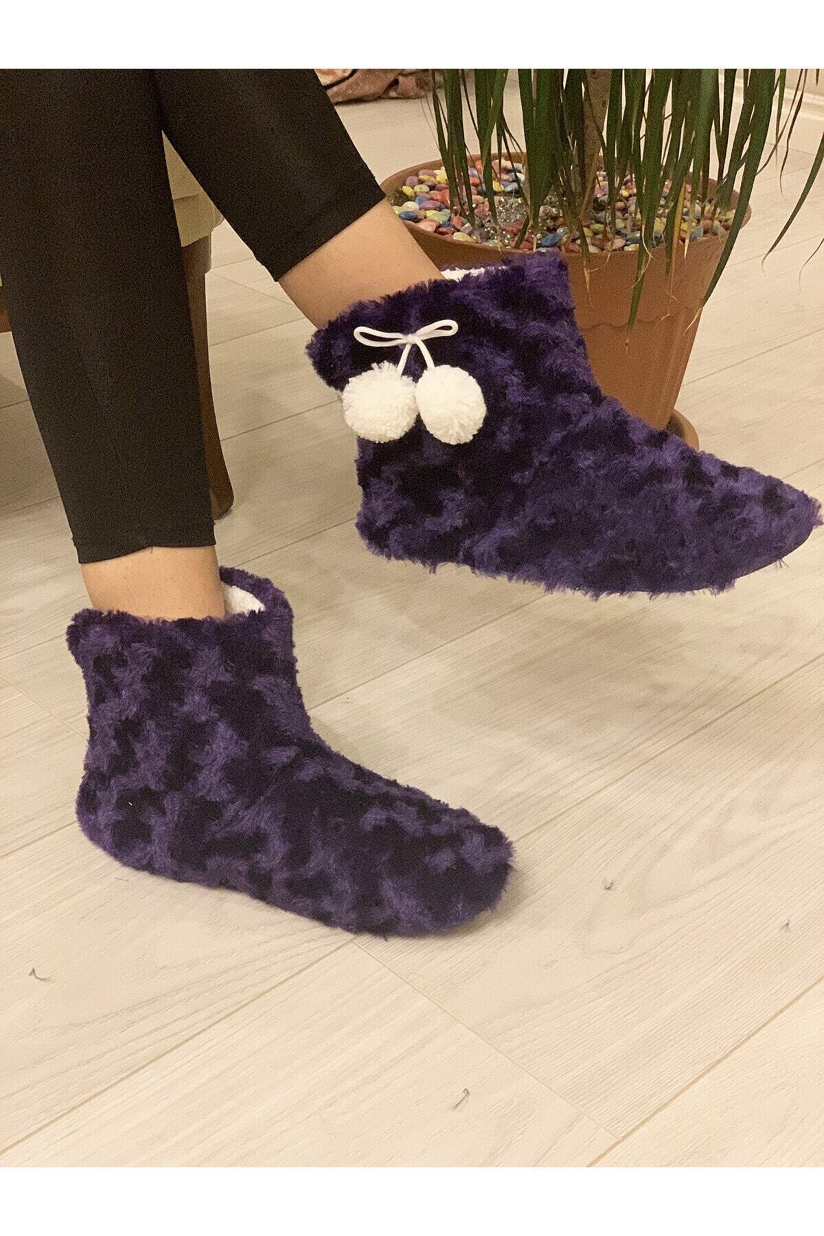 Modanura Kadın Mor Günlük Ev Pandufu