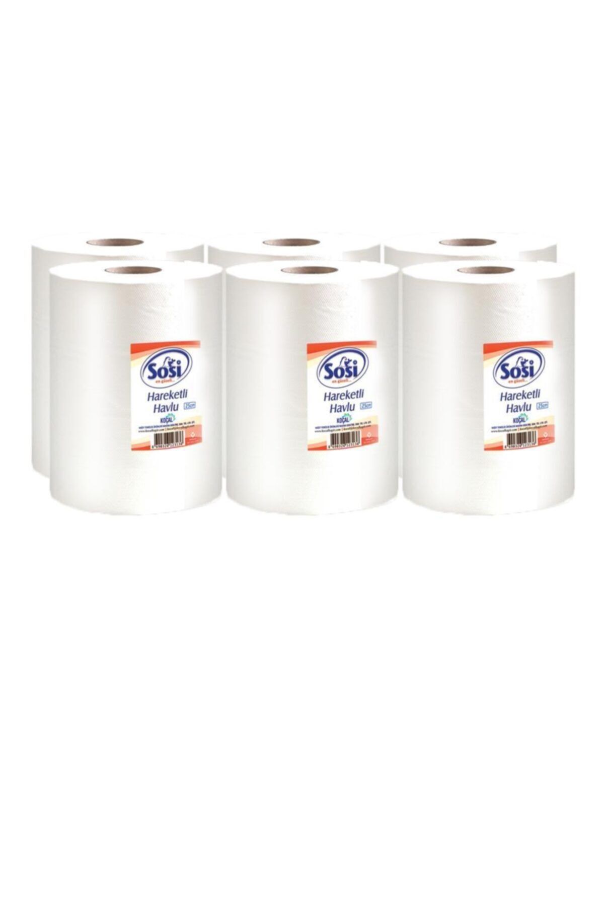 Brava Sosı Hareketli Havlu 25cm 6 Lı Rulo 100metre X 6 Rulo %100 Seluloz 1 Sınıf