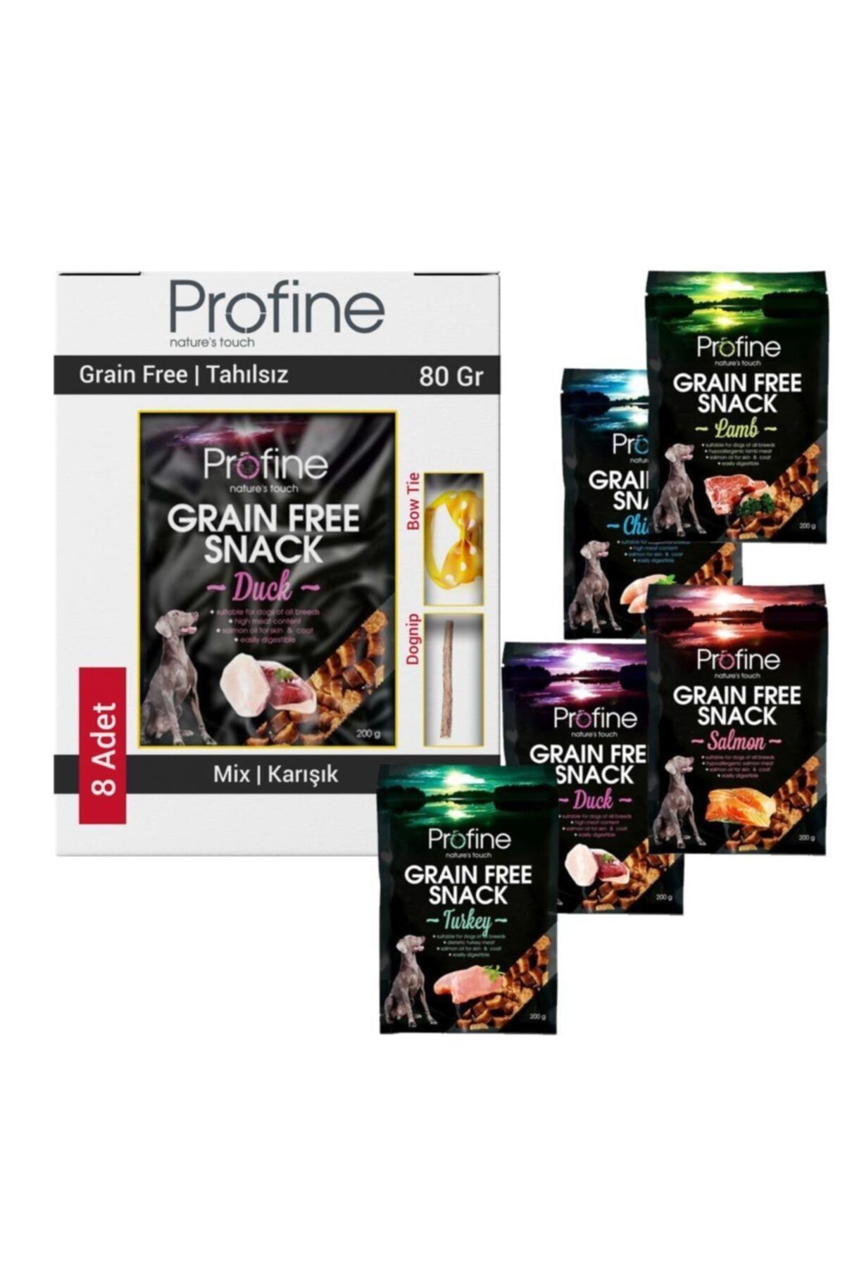 Profine Grain Free Tahılsız Karışık Köpek Ödül Maması 8x200 gr