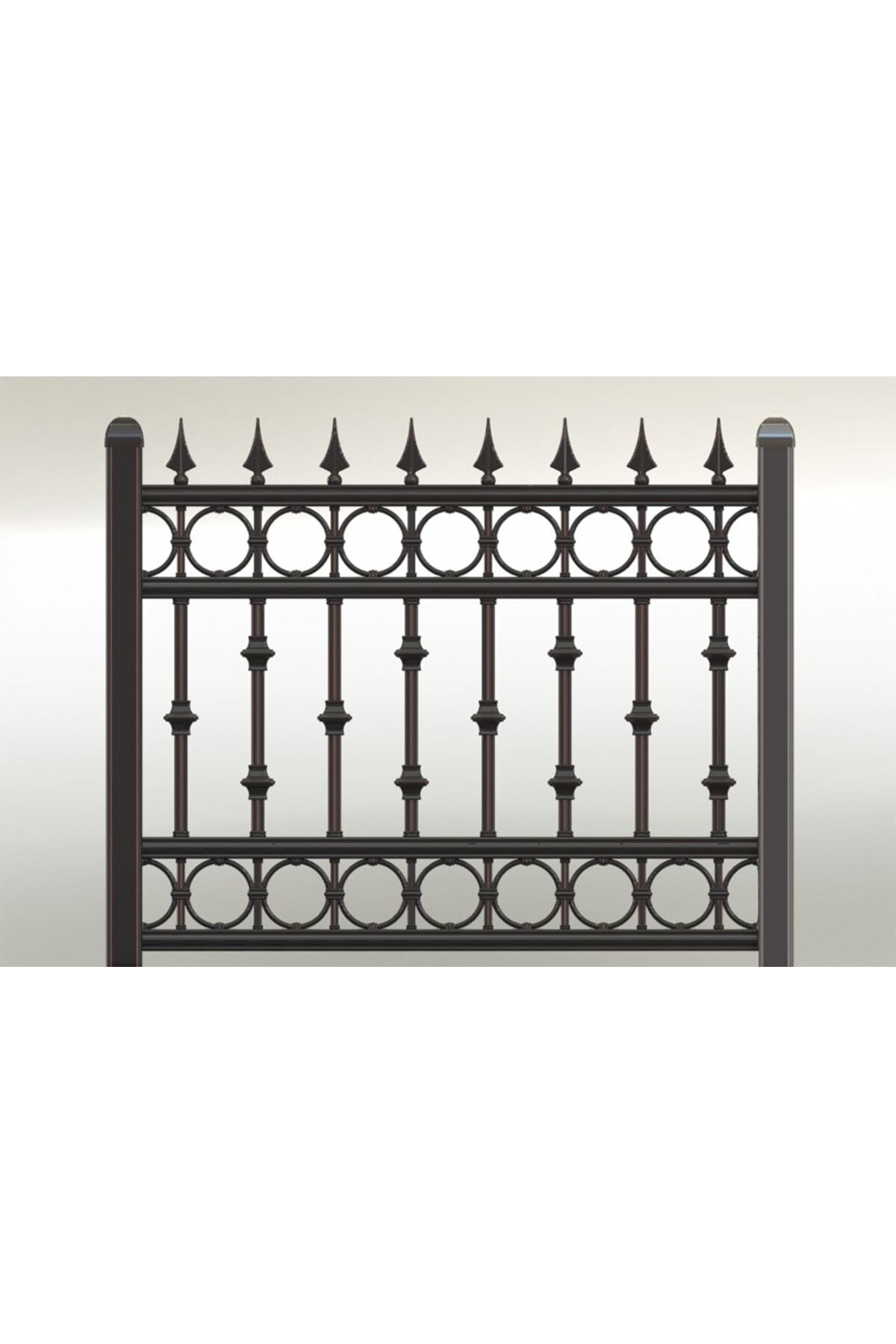 Evim Ferforje Metal Ayaklı Pvc Bahçe Çiti 100 Cm 2 Adet